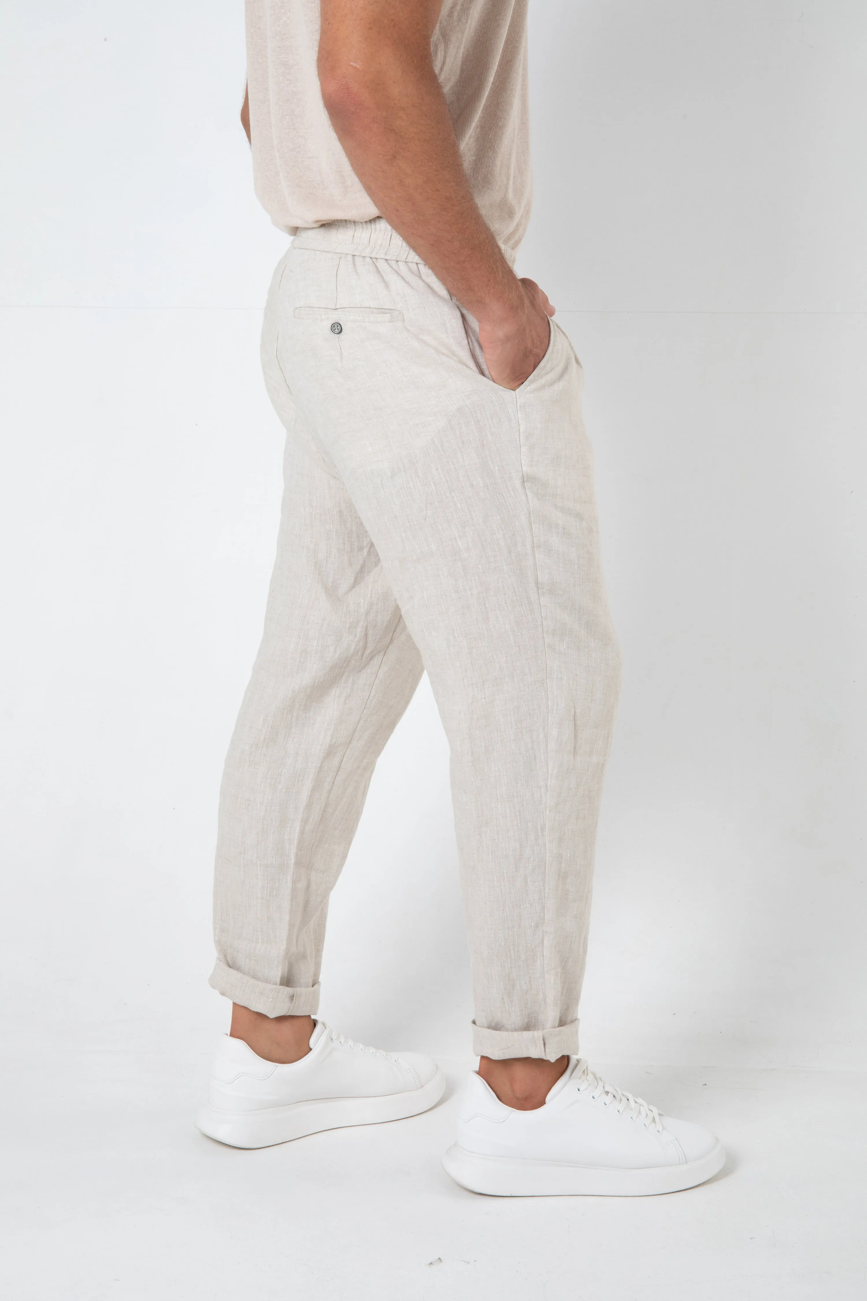 RAVELLO LINEN PANT - NATURAL