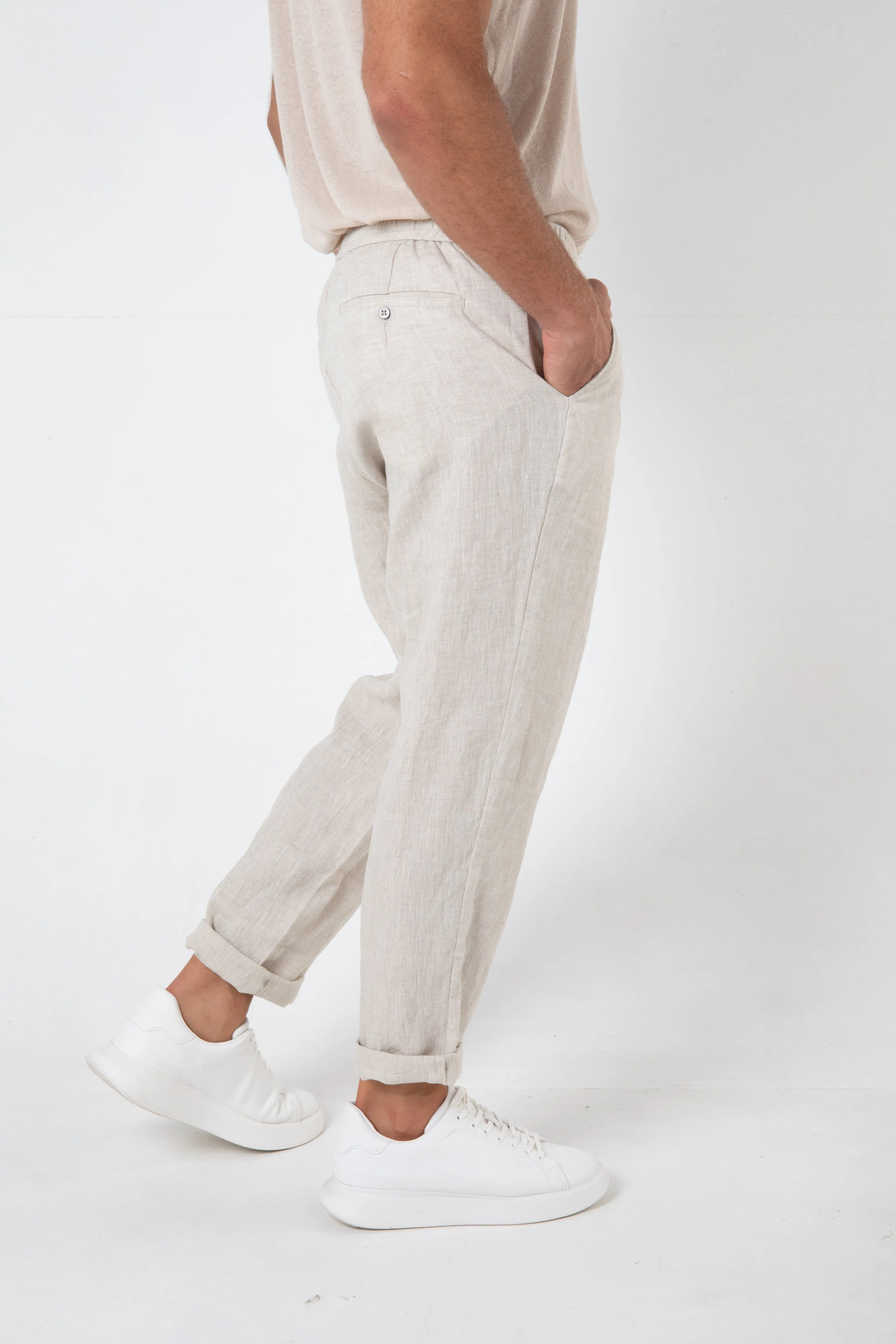 RAVELLO LINEN PANT - NATURAL