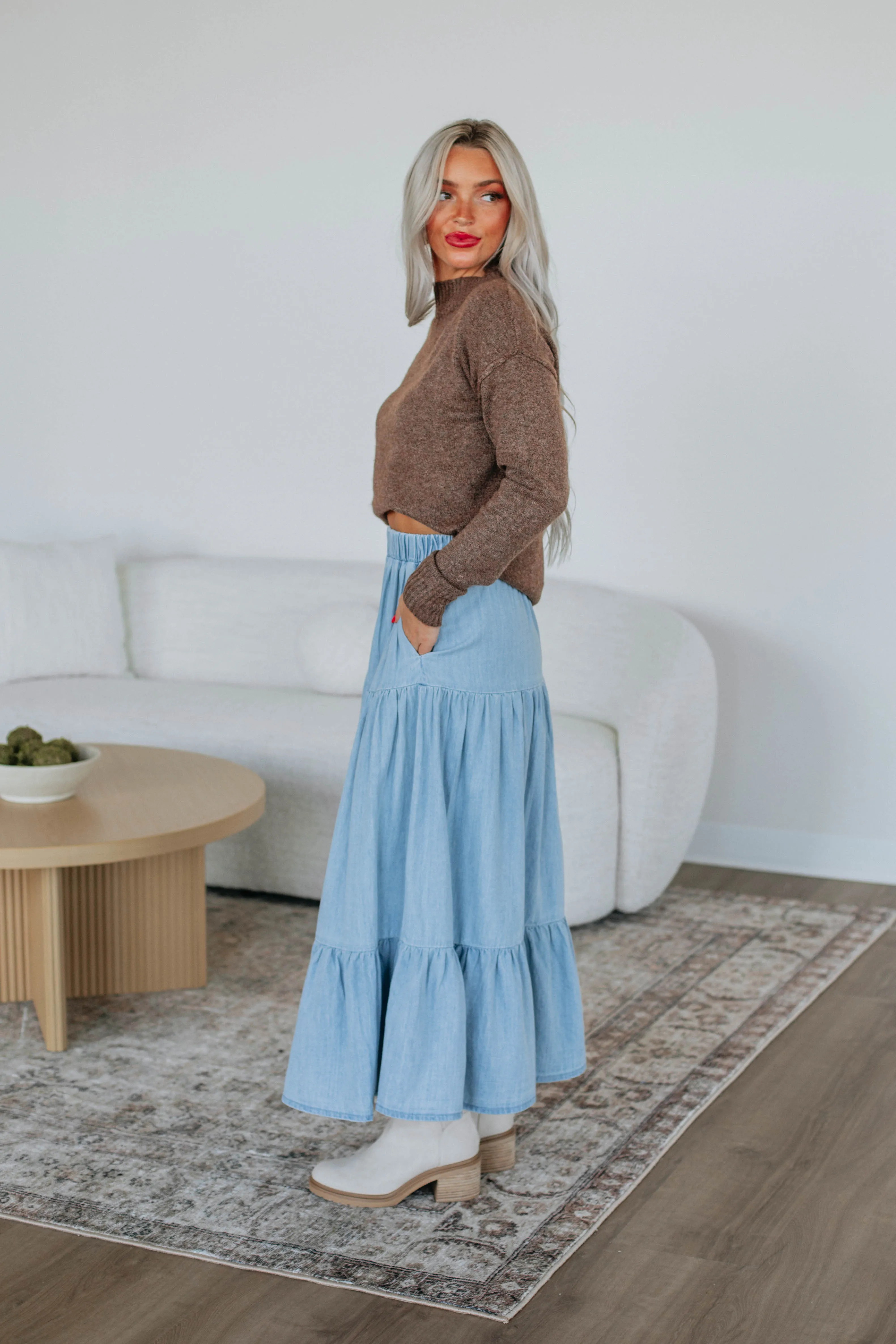 Sonni Denim Maxi Skirt