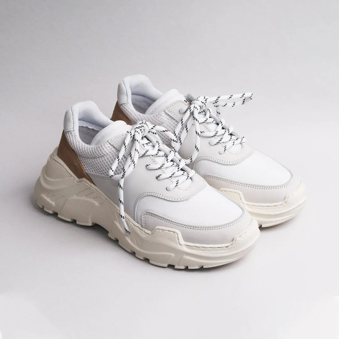 Sprint Mesh White Chunky Sneakers