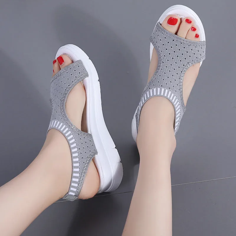 Summer Breathable Comfort Mesh Platform Sandals