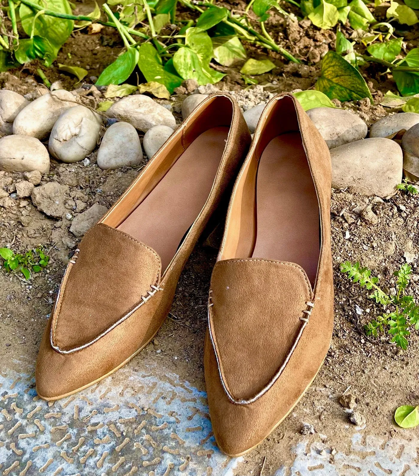 Tan Suede Loafers