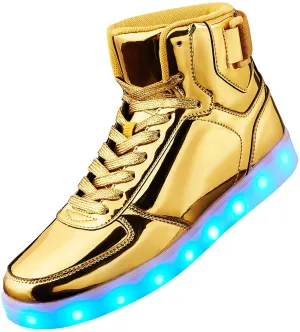 Unisex Gold LED Light Up Shoes