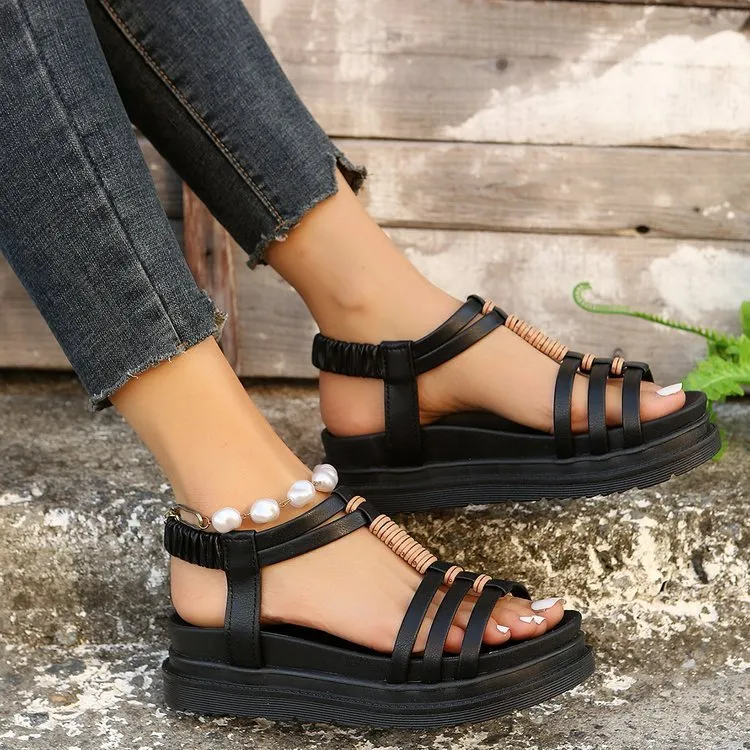 Wedges Platform Strap-design Summer Sandals