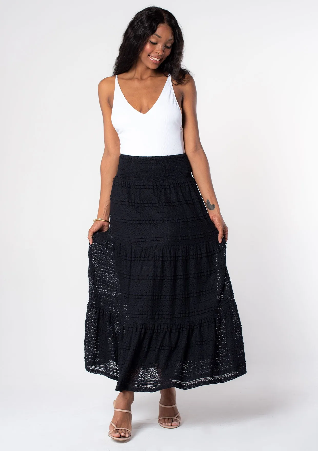 Wishful Lace Maxi Skirt